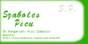 szabolcs picu business card